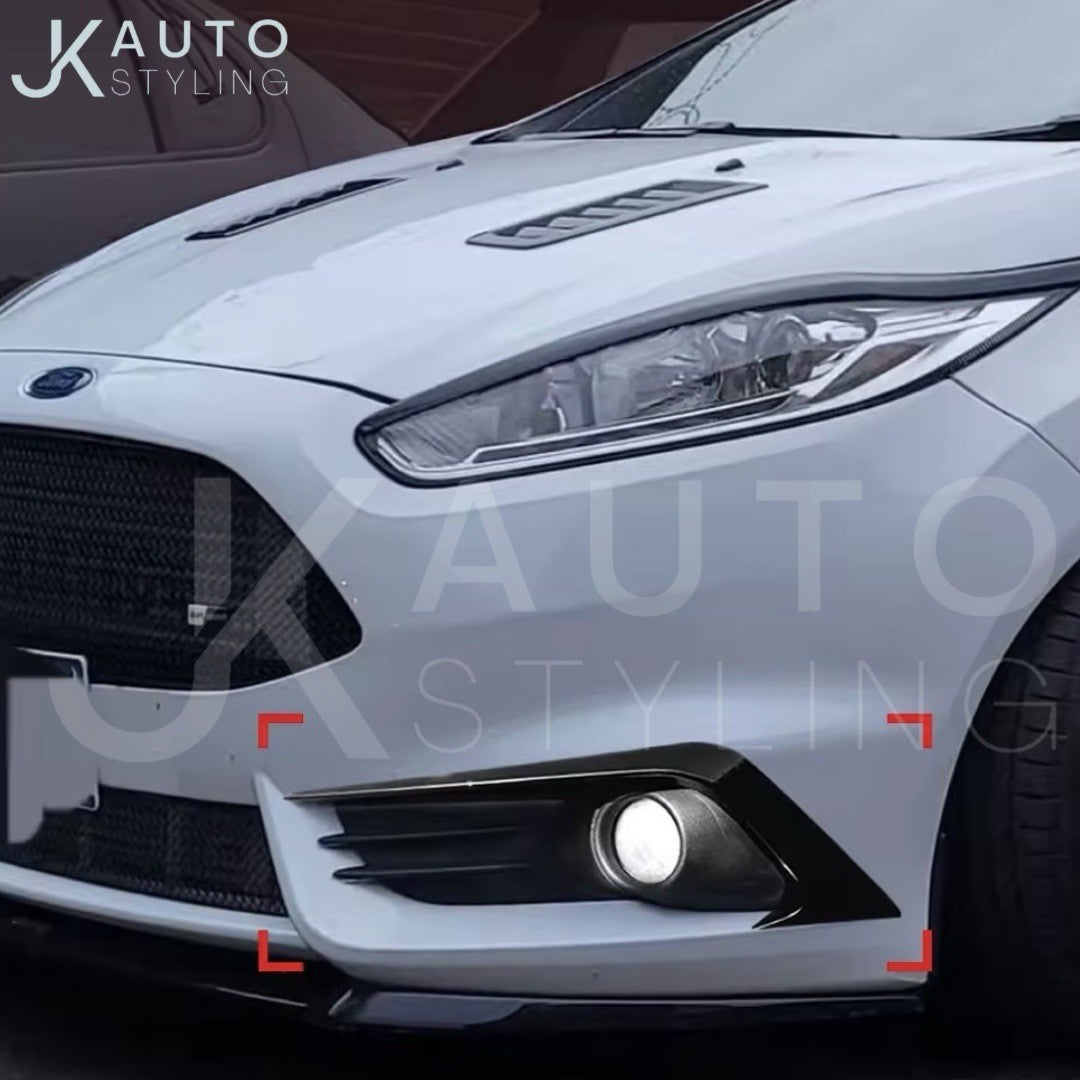 Ford Fiesta ST MK7 Gloss Black Front Bumper Canards Side Vent Fog Blade Trims