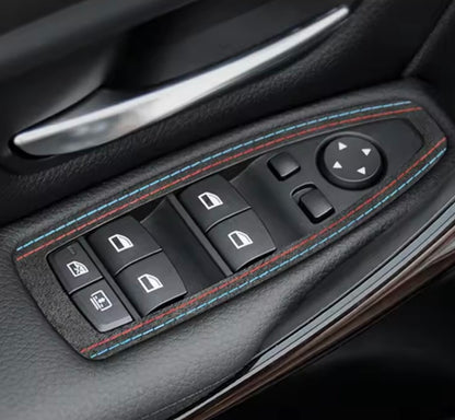 BMW 1 3 4 Series X1 Alcantara Interior Door Window Button Control Surrounds