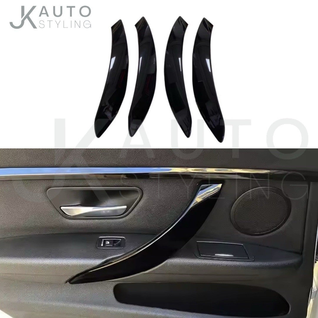 Gloss Black Door Grab Handle Trim 4pcs For BMW 3 4 Series F30 F32 F33 F34 F36