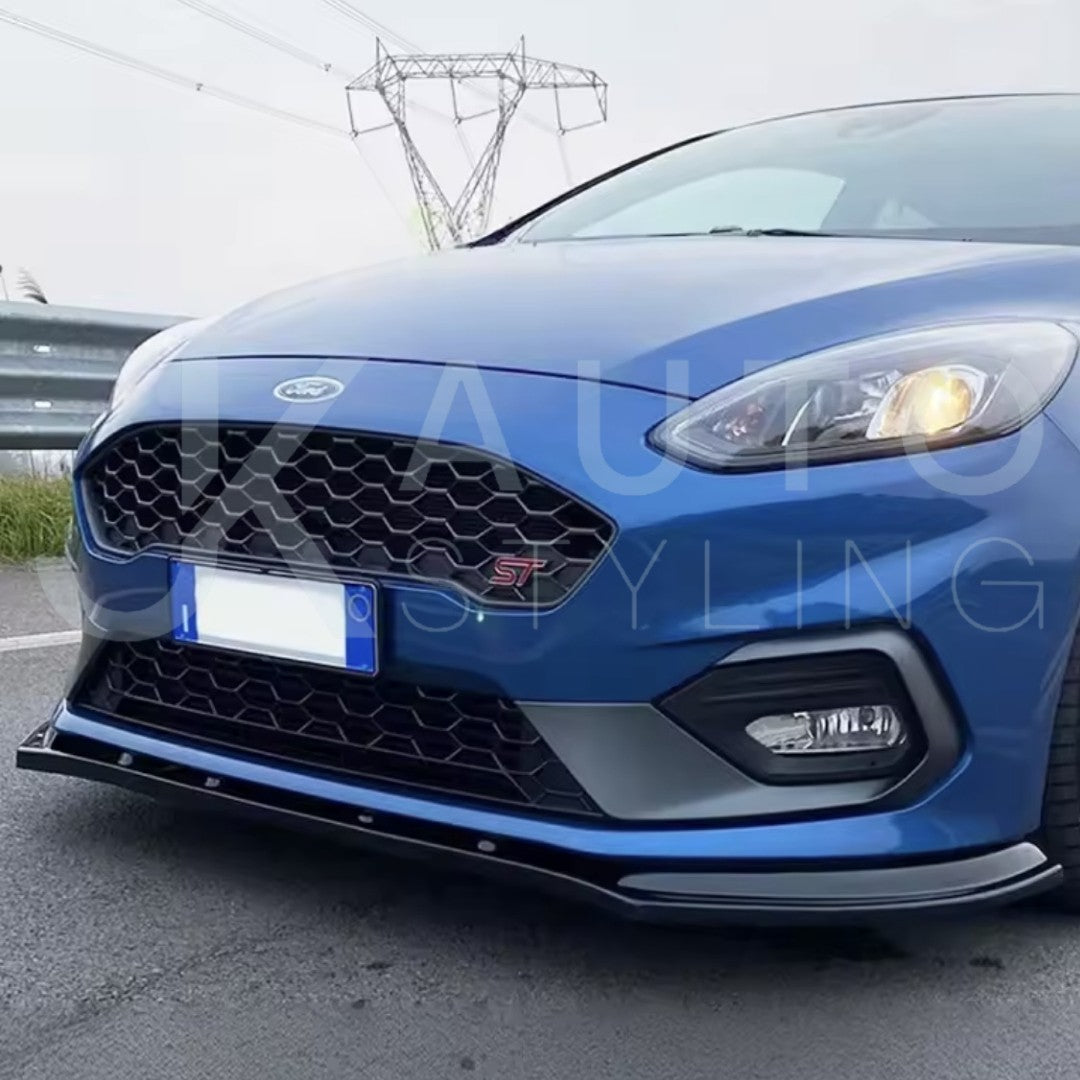 Ford Fiesta ST ST Line MK8 2018-2021 Gloss Black Front Splitter Lip