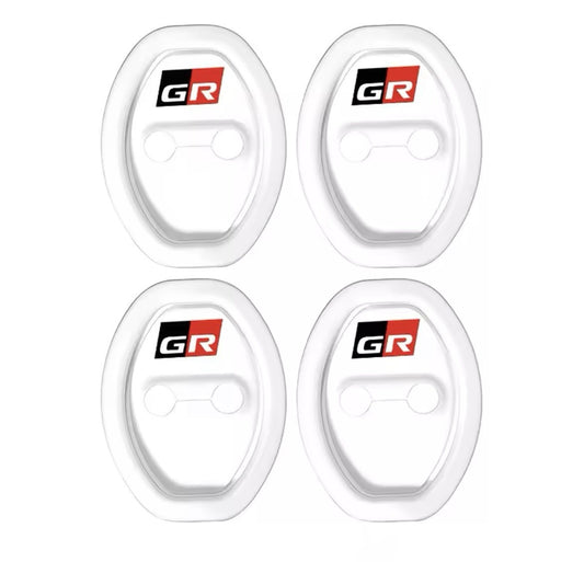 Toyota GR Sport White Silicone Door Lock Protector Covers Yaris Corolla 4pcs