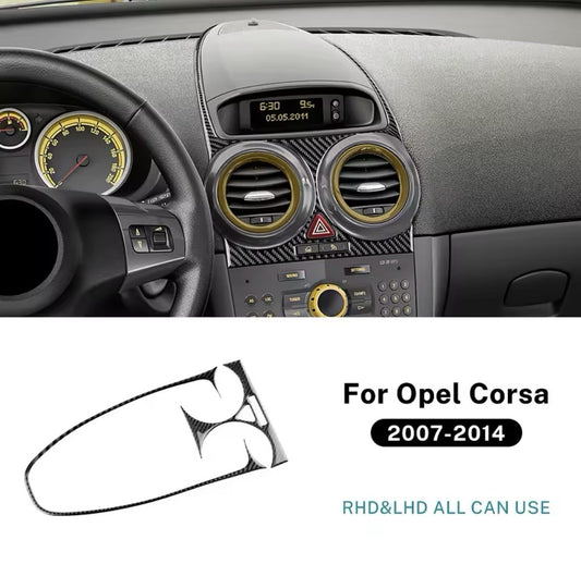 Vauxhall Corsa D 2007-2014 Carbon Fibre Centre Console Air Vent Trim Surrounds