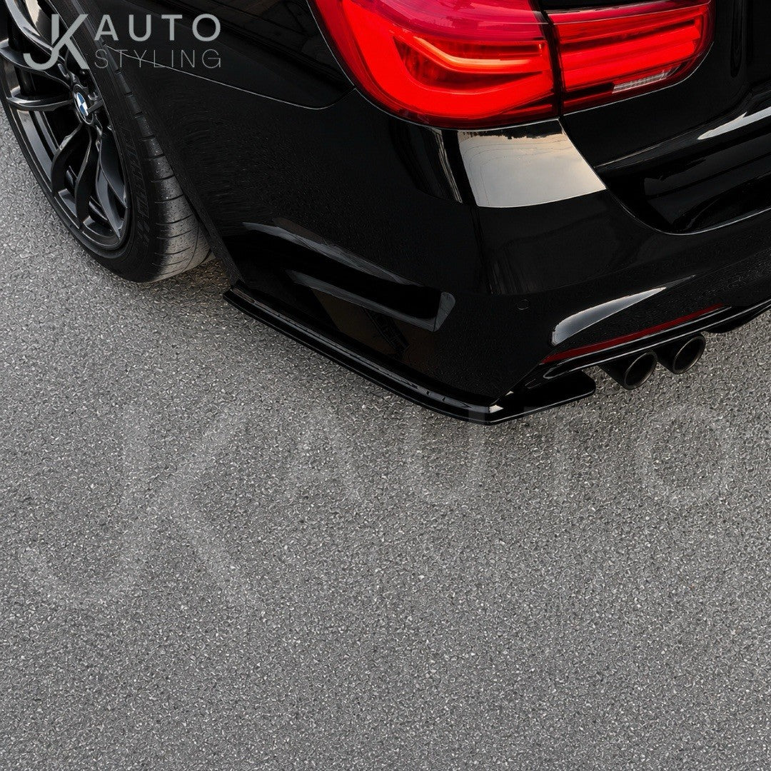 Gloss Black Rear Spats For BMW 3 Series Touring F30 M Sport 2012-2019