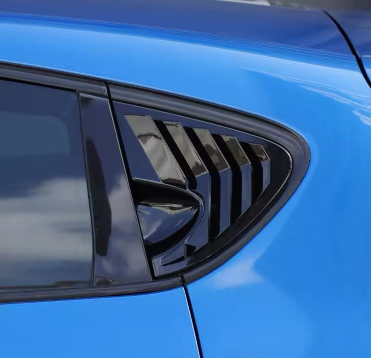 Seat Leon MK2 2008-2012 Gloss Black Rear Side Window Louver Vents Covers 2pcs