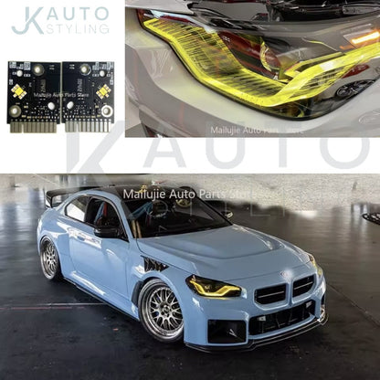 BMW 2 Series G42 M240i M2 G87 Yellow DRL LED Boards Front Headlights 2pcs