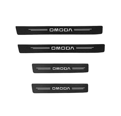 Chery Omoda Carbon Fibre Effect Car Door Sill Protector Strips Vinyl 4pcs