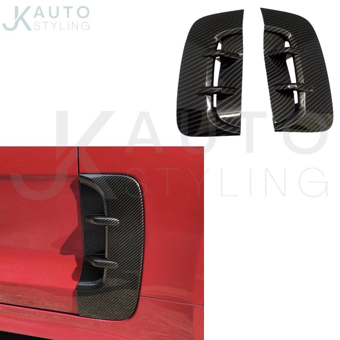 Kia Stinger 2017-2023 Carbon Fibre Side Fender Vent Canards Trims 2pcs