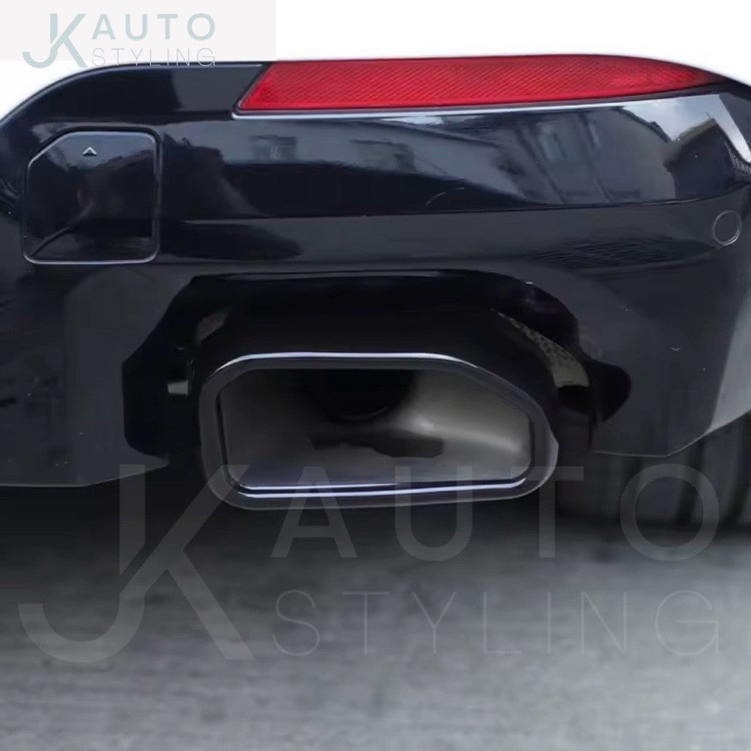 Gloss Black Stainless Steel Exhaust Tip Covers For BMW X3 G01 X4 G02 2022-2025