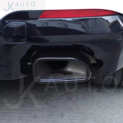Gloss Black Stainless Steel Exhaust Tip Covers For BMW X3 G01 X4 G02 2022-2025