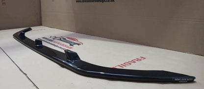 GLOSS BLACK FRONT SPLITTER LIP FOR FORD TRANSIT CUSTOM 2012-2018 BUMPER LIP