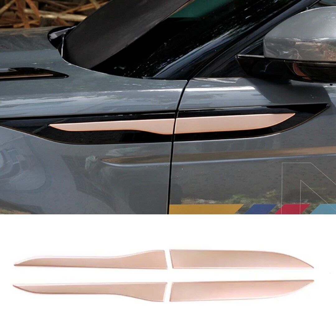 Rose Gold Side Fender Vent Trim Covers For Land Rover Range Rover Evoque 2020