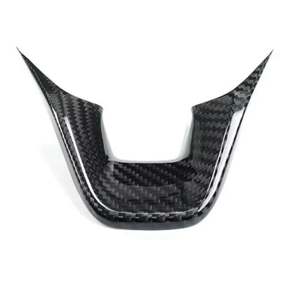 Real Carbon Fibre Low Steering Wheel Trim Cover For Ford Fiesta ST MK8 2018-2023