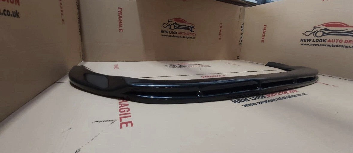 GLOSS BLACK FRONT SPLITTER LIP FOR FORD TRANSIT CUSTOM 2018+ FRONT BUMPER LIP