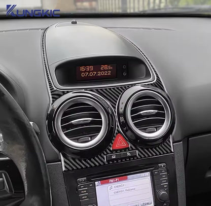 Vauxhall Corsa D 2007-2014 Carbon Fibre Centre Console Air Vent Trim Surrounds