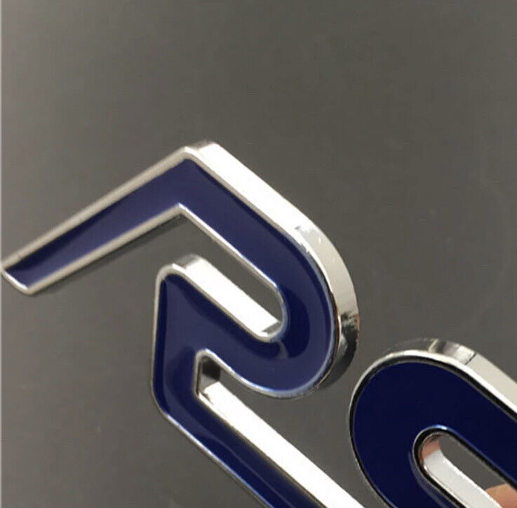 Blue Ford Focus RS Badge Metal Tailgate Boot Body Panel Adhesive Badge Focus RS