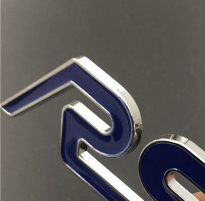 Blue Ford Focus RS Badge Metal Tailgate Boot Body Panel Adhesive Badge Focus RS
