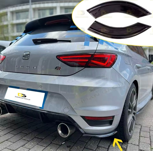 Seat Leon MK3 2012-2020 Gloss Black Rear Spats Bumper Corner Splitters FR Kit
