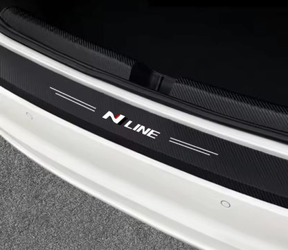 Hyundai N Line Carbon Fibre Effect Vinyl Adhesive Boot Sill Overlay Strip