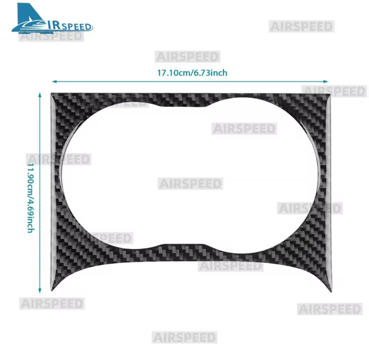 Seat Cupra Ateca 5F 2016-2025 Carbon Fibre Centre Console Cupholder Trim Cover