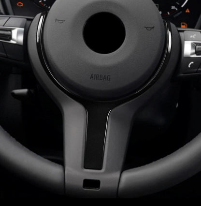 BMW 1 2 3 4 5 6 Series X5 X6 M Sport Gloss Black Steering Wheel Central Trim