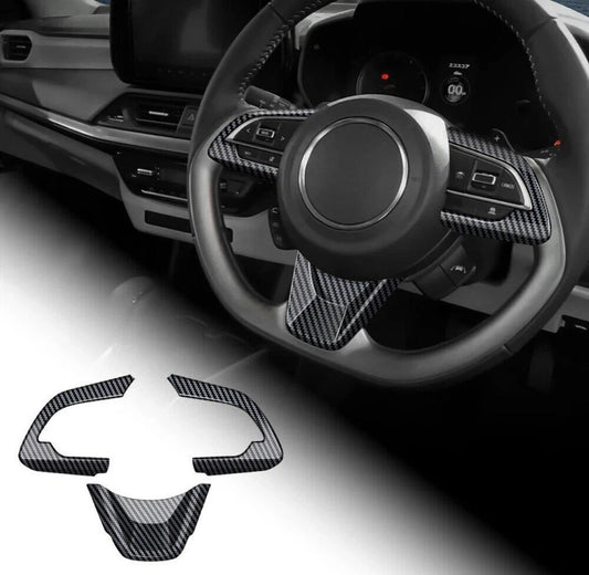 Suzuki Swift 2017-2025 Carbon Fibre Steering Wheel Trim Cover Overlay Set