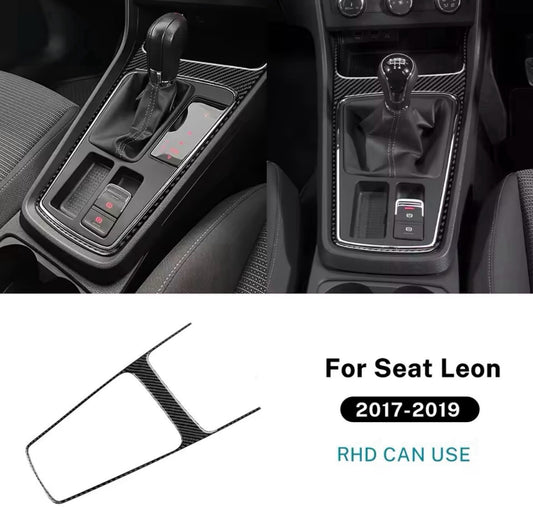 Seat Leon 2017-2019 Carbon Fibre Centre Console Gear Panel Surround Trim Cover