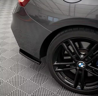 BMW 1 Series F20 LCI M Sport 2015-2019 Rear Bumper Spats Splitters Gloss Black