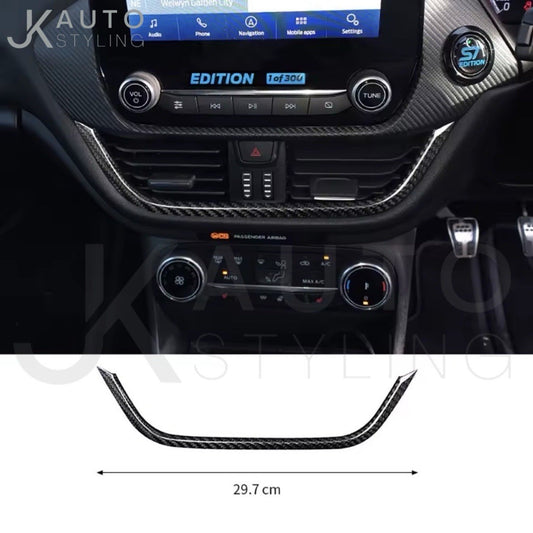 Real Carbon Fibre Central Air Con Vent Trim Cover For Ford Fiesta ST MK8 2018-23
