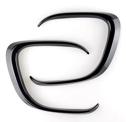 Mini JCW F55 F56 F57 2014-2021 Gloss Black Fog Light Vent Canards Surrounds