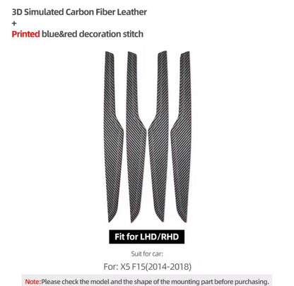 BMW X5 F15 2014-2018 Carbon Fibre Effect Door Card Panel Trim Cover Set 4pcs