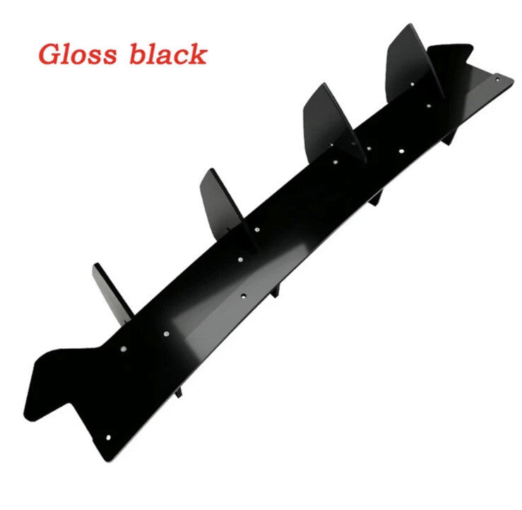 Ford Focus ST MK4 MK4.5 Gloss Black Rear Bumper Diffuser Body Kit Blades Fins