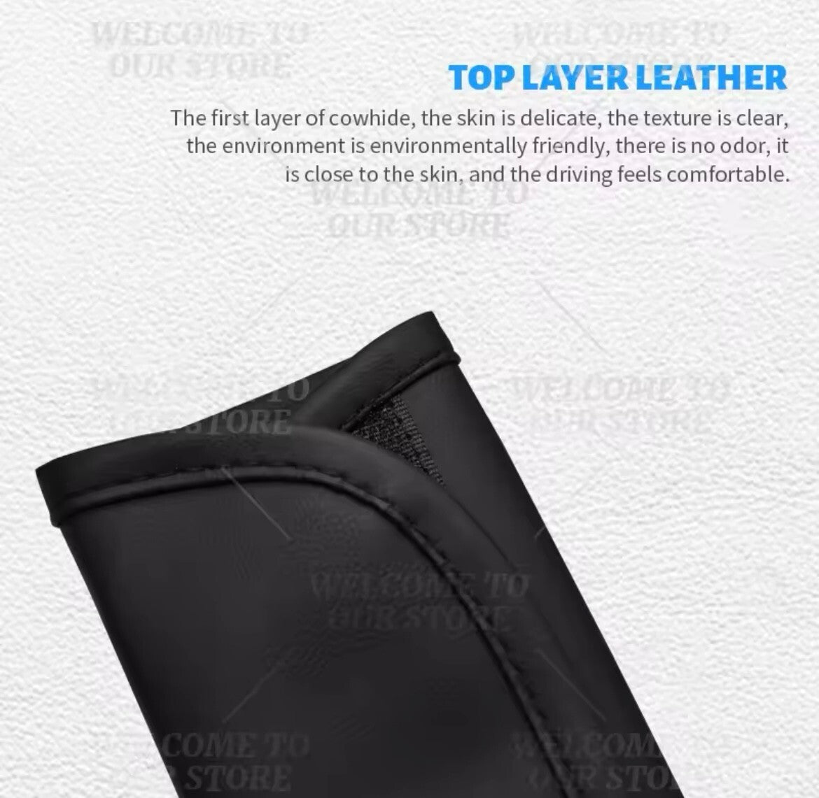 Vauxhall Corsa GSI PU Leather Seatbelt Shoulder Cover Pads Black & Red 2pcs