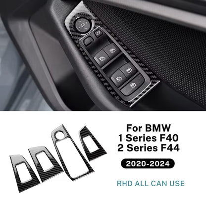 Carbon Fibre Door Window Button Surrounds For BMW 1 Series F40 2 Series F44 RHD