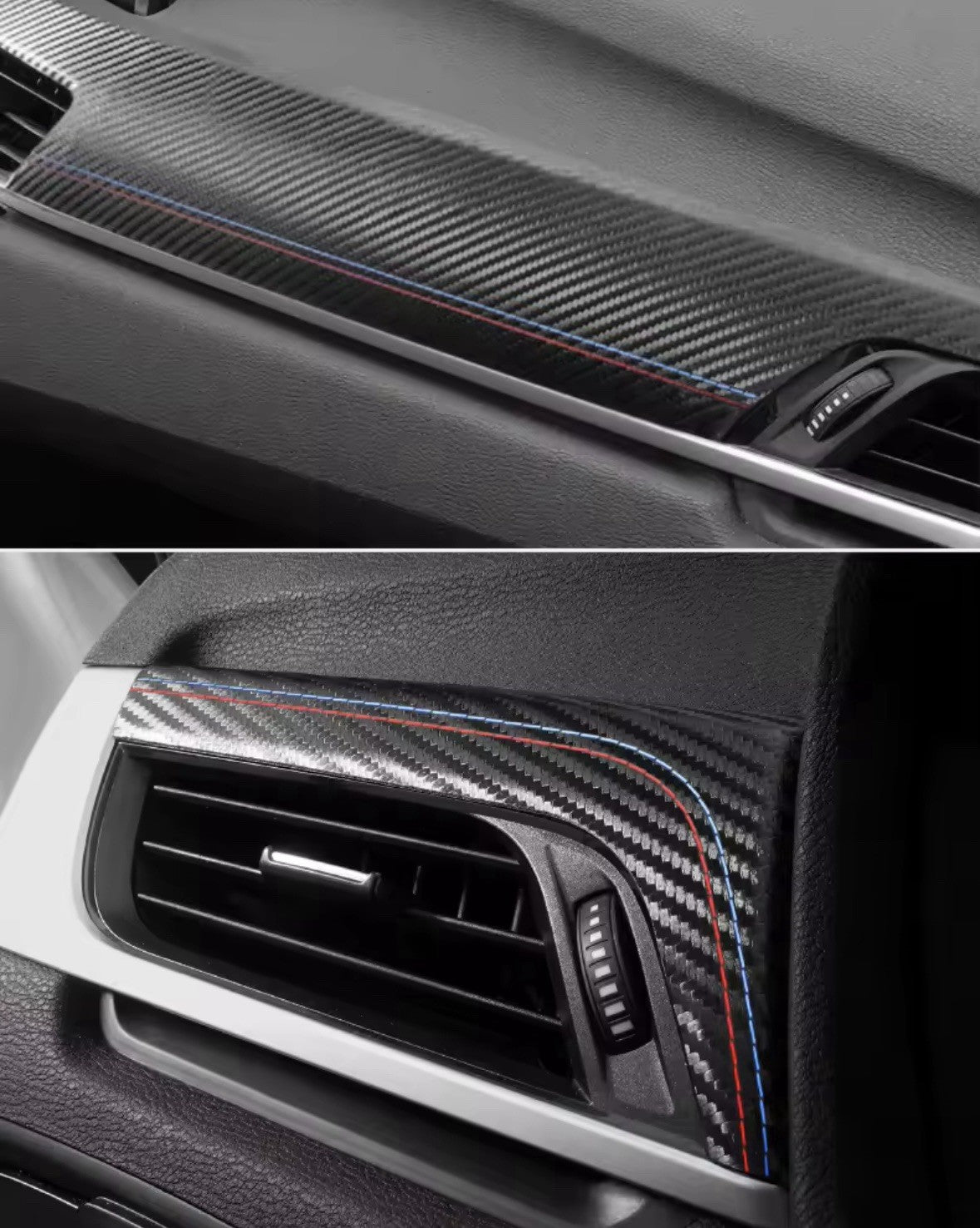 BMW X1 F48 X2 F39 2016-2022 Carbon Fibre Centre Dashboard Panel Trim Cover