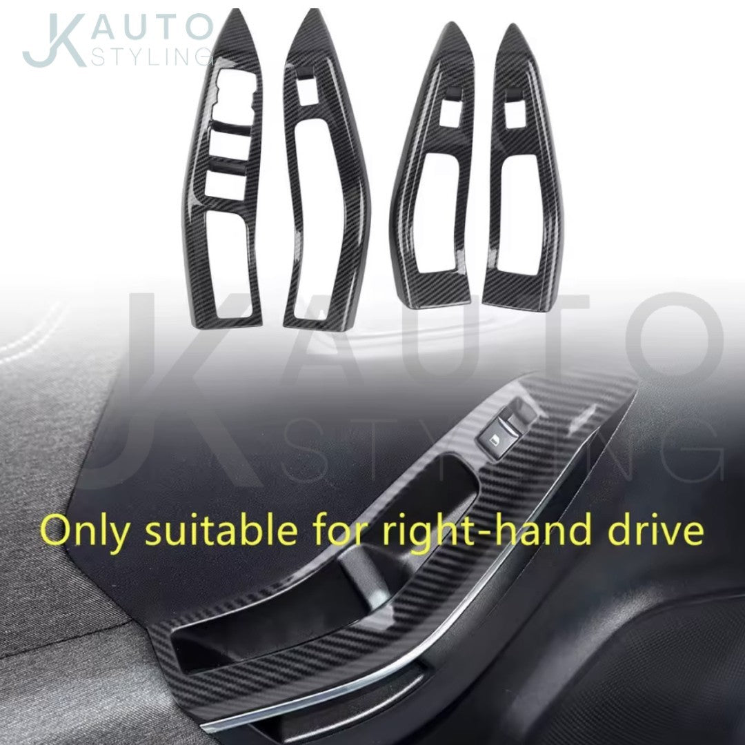 Ford Puma 2019-2023 Carbon Fibre Door Handle Window Switch Trim Covers RHD
