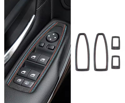 BMW 1 3 4 Series X1 Alcantara Interior Door Window Button Control Surrounds