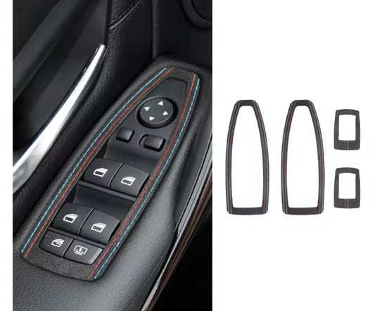 BMW 1 3 4 Series X1 Alcantara Interior Door Window Button Control Surrounds