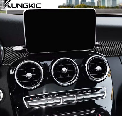 Mercedes C Class GLC 2015-2021 Carbon Fibre Dashboard Trim Cover Overlay RHD