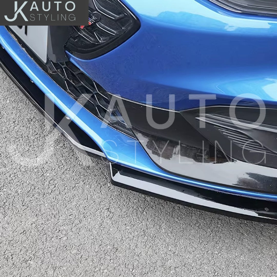 Ford Focus ST ST Line MK4 2019-2022 Gloss Black Front Splitter Lip Low Line Kit