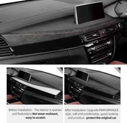 BMW X5 F15 X6 F16 2014-2018 Black Alcantara Centre Dashboard Panel Trim Covers