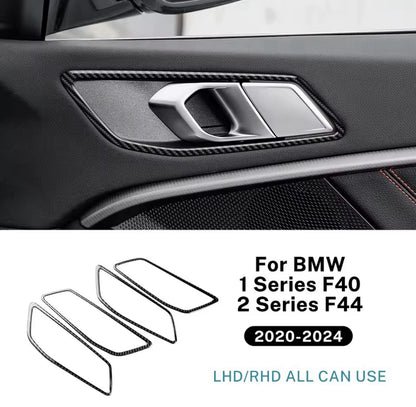Carbon Fibre Interior Door Handle Surrounds For BMW 1 2 Series F40 F44 RHD
