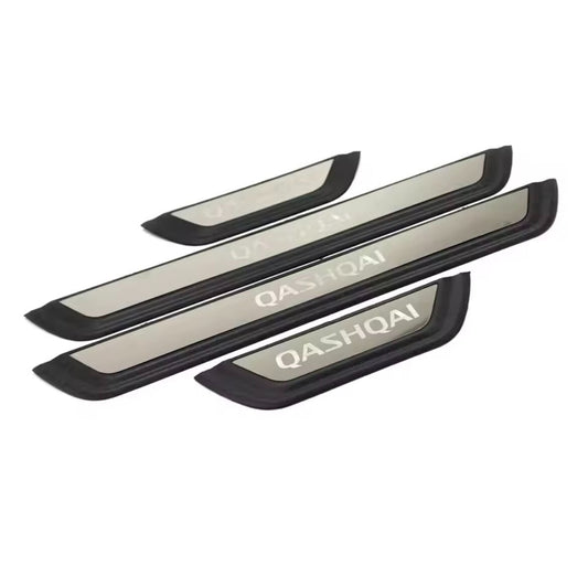 Nissan Qashqai J12 2021-2024 Stainless Steel Door Sill Protector Scuff Plates