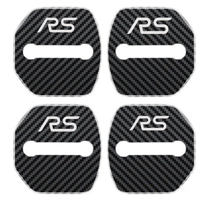 Ford Focus RS Carbon Fibre Effect Door Lock Catch Covers Focus RS MK2 MK3 4pcs