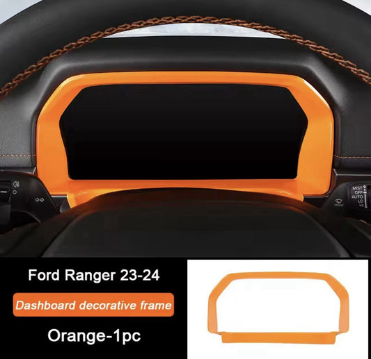 Orange Virtual Dash Surround Trim For Ford Ranger Raptor Wildtrak T9 2023-2024