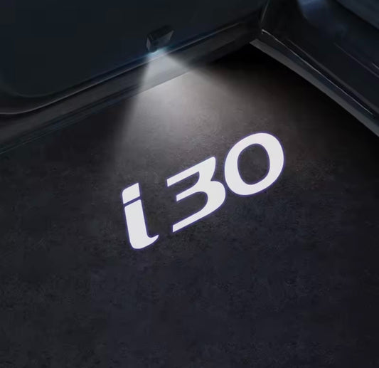 Hyundai i30 Wireless LED Welcome Puddle Lights Battery Powered Projector 2pcs