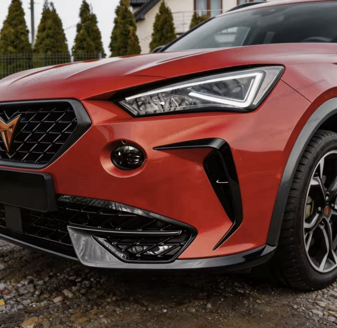 Gloss Black Front Bumper Canards For Cupra Formentor 2020-2024