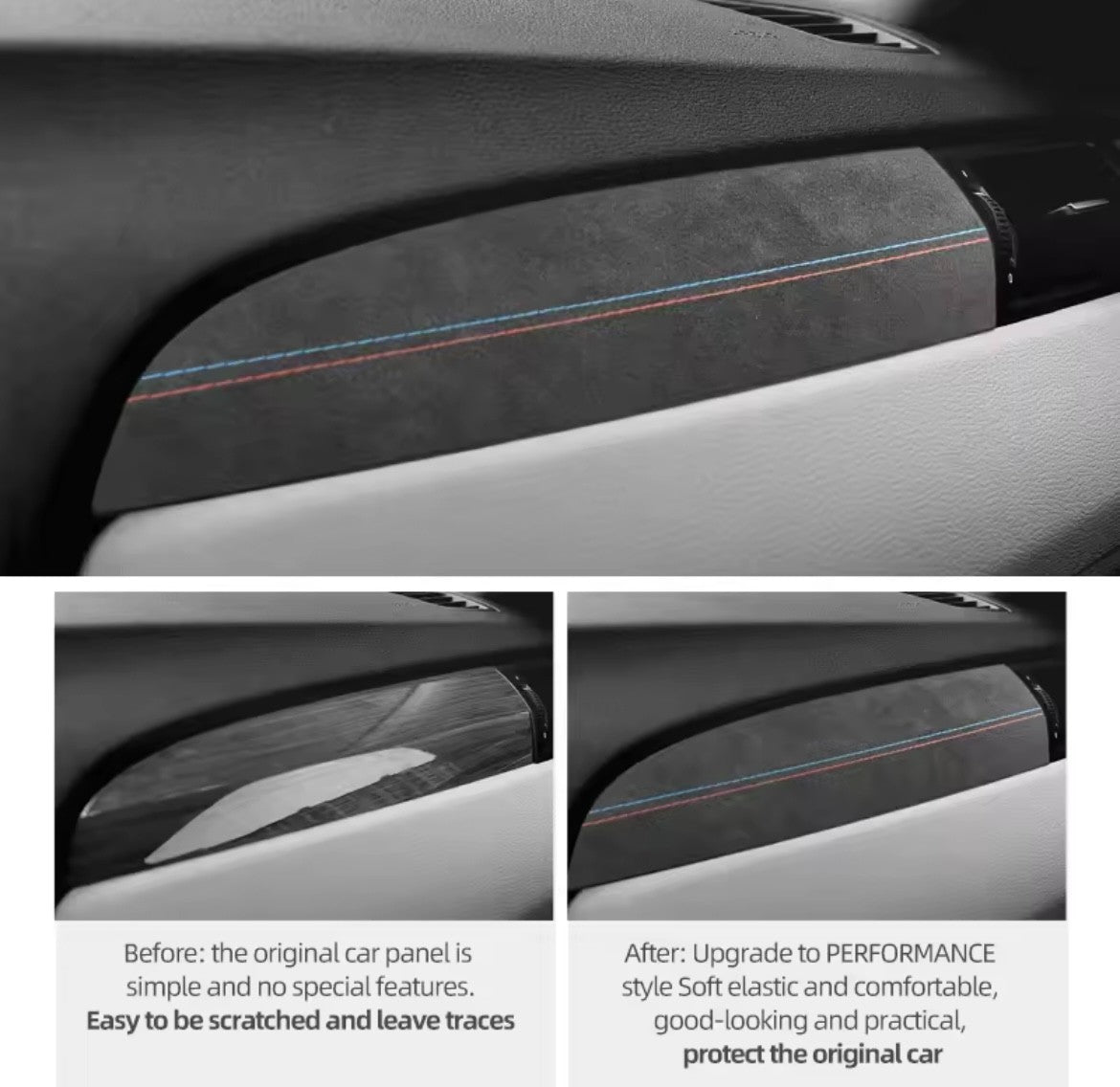 BMW X3 F25 X4 F26 2011-2021 Black Alcantara Centre Dashboard Panel Trim Cover
