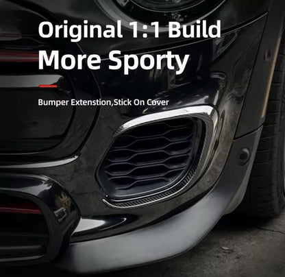 Mini JCW F55 F56 F57 2014-2021 Gloss Black Fog Light Vent Canards Surrounds