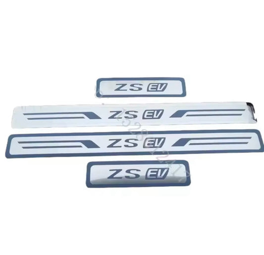 MG ZS EV Stainless Steel Door Sill Protector Strips Scuff Plates 4pcs