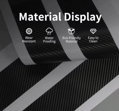 Renault Captur Car Door Sill Protective Strips Overlays Vinyl Carbon Effect 4pcs